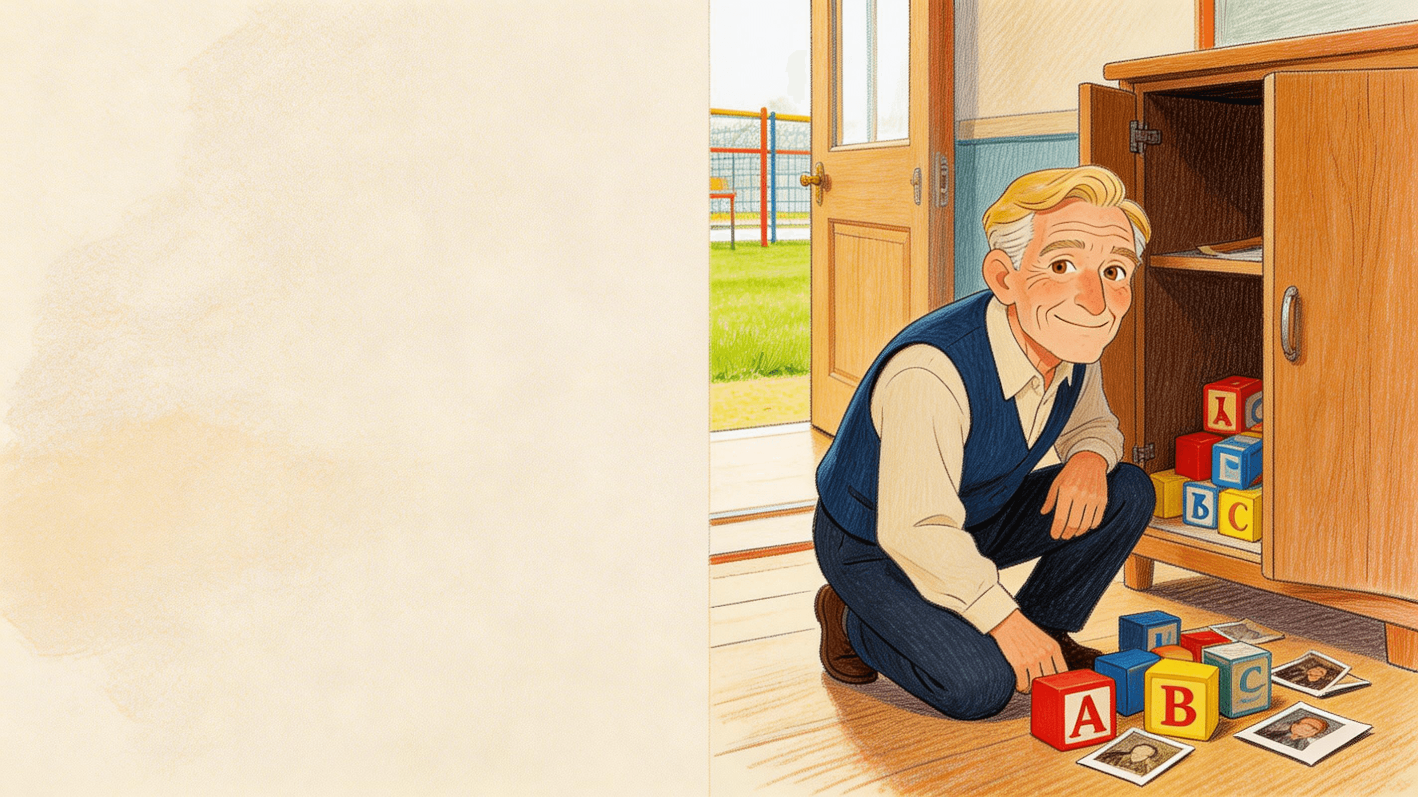 Ilustración de la escena 3: El profe Julio se jubila: un cuento de homenaje