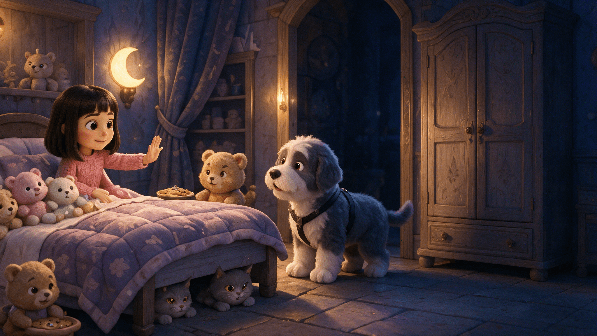 Ilustración de la escena 8: Las aventuras de Victoria en Unicorlandia