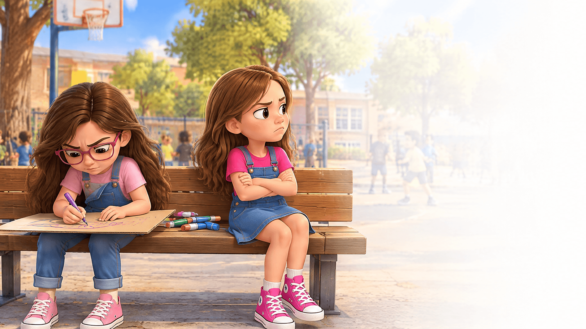 Ilustración de la escena 2: Las BFF al rescate