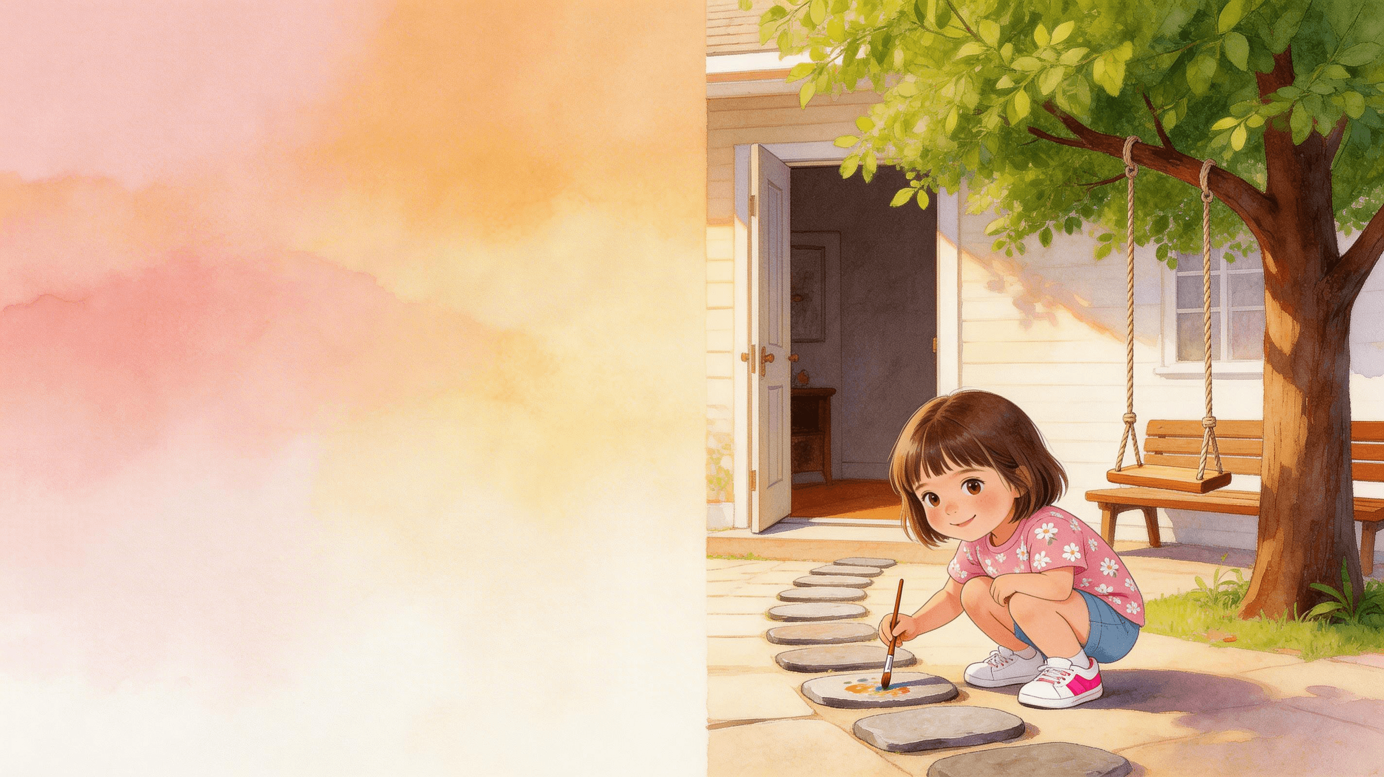 Ilustración de la escena 5: Sofía y el pincel que pintaba sueños