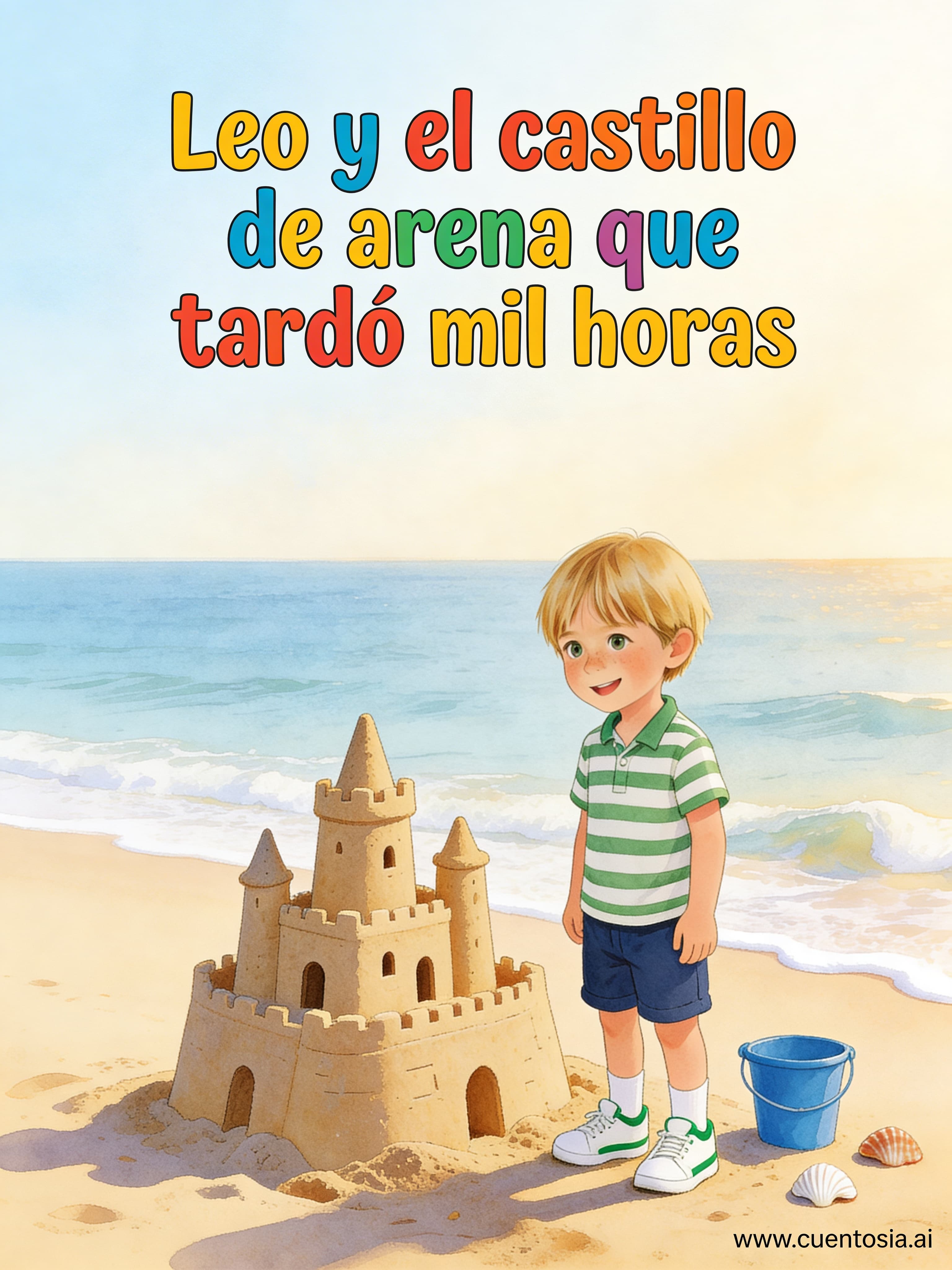 Portada: Leo y el castillo de arena que tardó mil horas