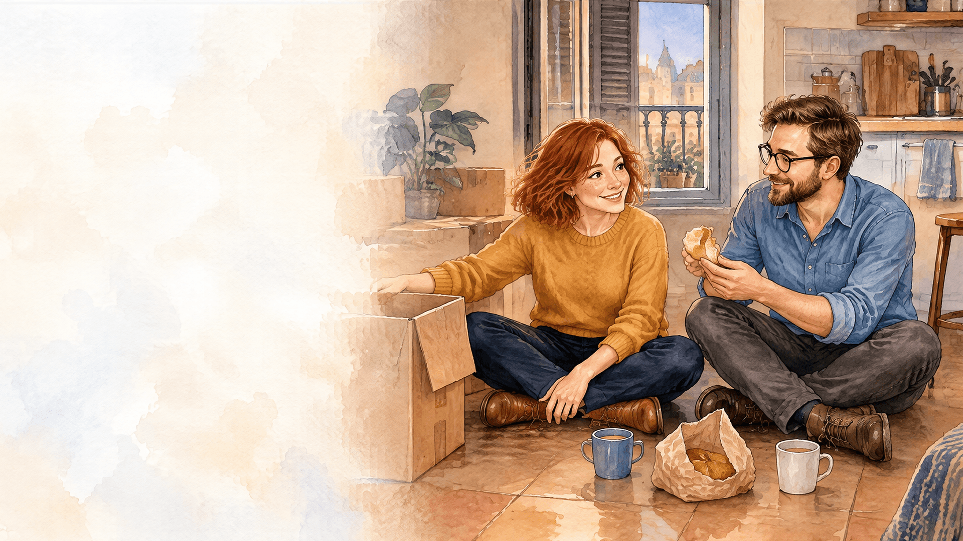 Illustration de la scène 3: Dix ans et un café renversé