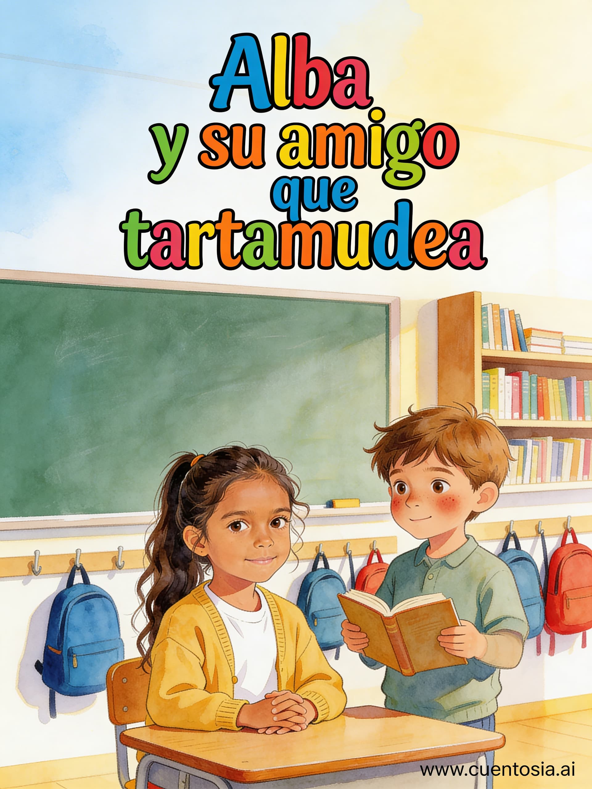 Portada: Alba y su amigo que tartamudea