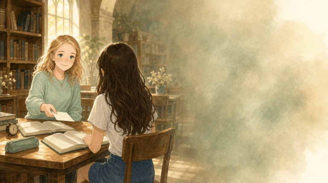 Illustration de la scène 3: Emma prépare son bac