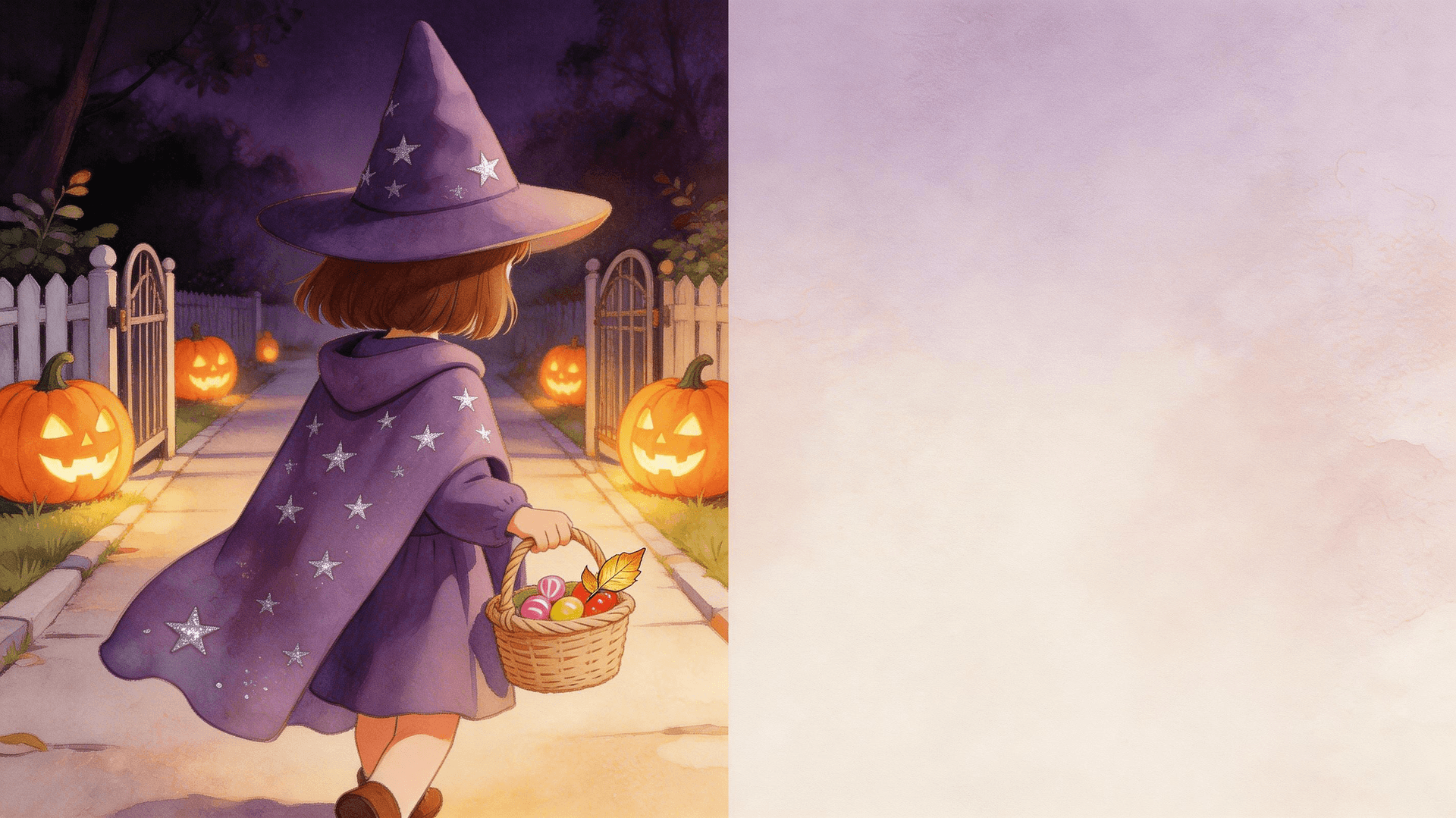 Ilustración de la escena 6: Luna y la noche de las calabazas encantadas