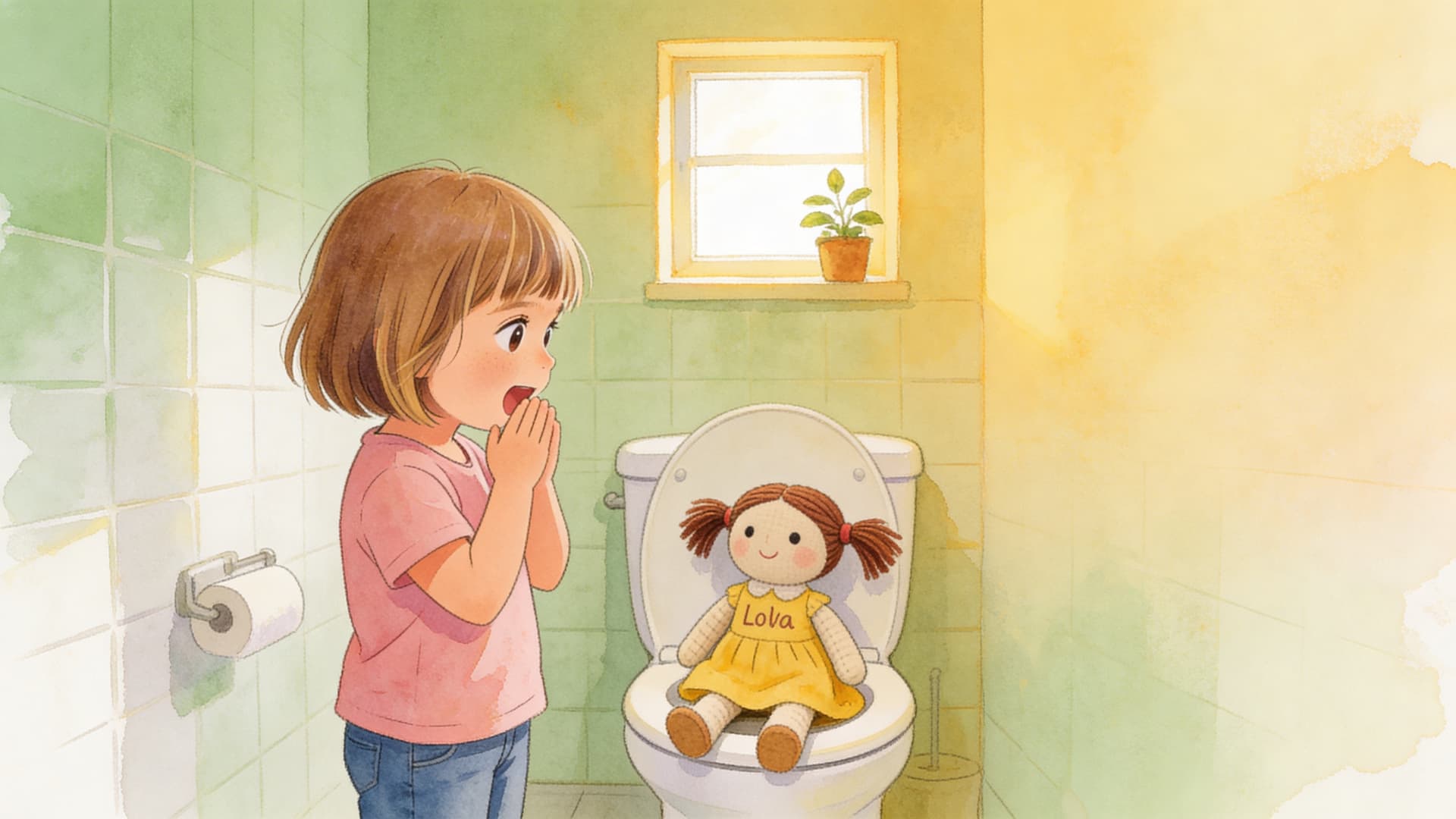 Ilustración de la escena 4: Sofía deja el pañal