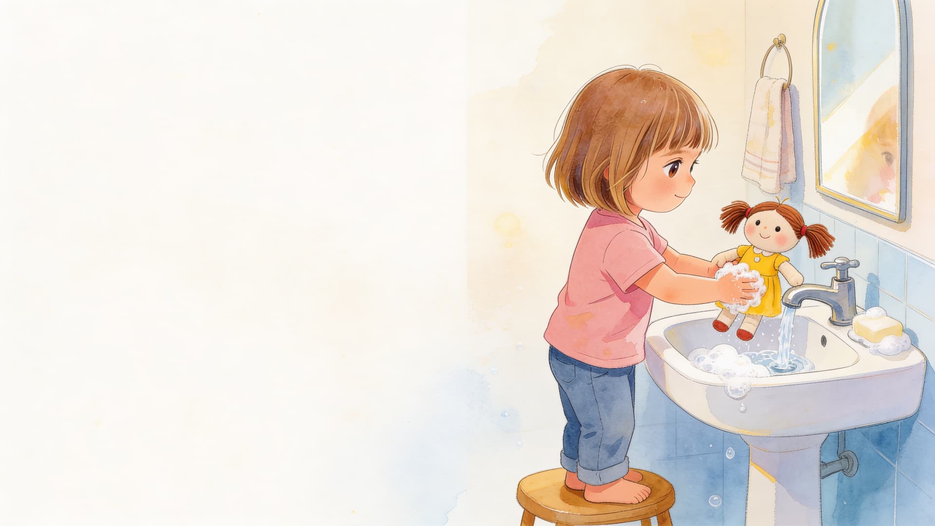 Ilustración de la escena 5: Sofía deja el pañal