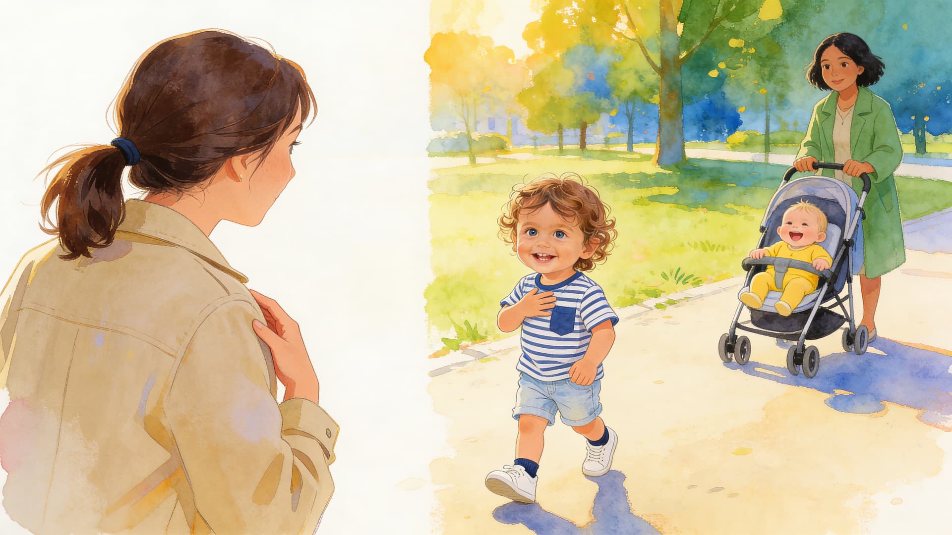 Ilustración de la escena 7: Hugo dice adiós a su chupete