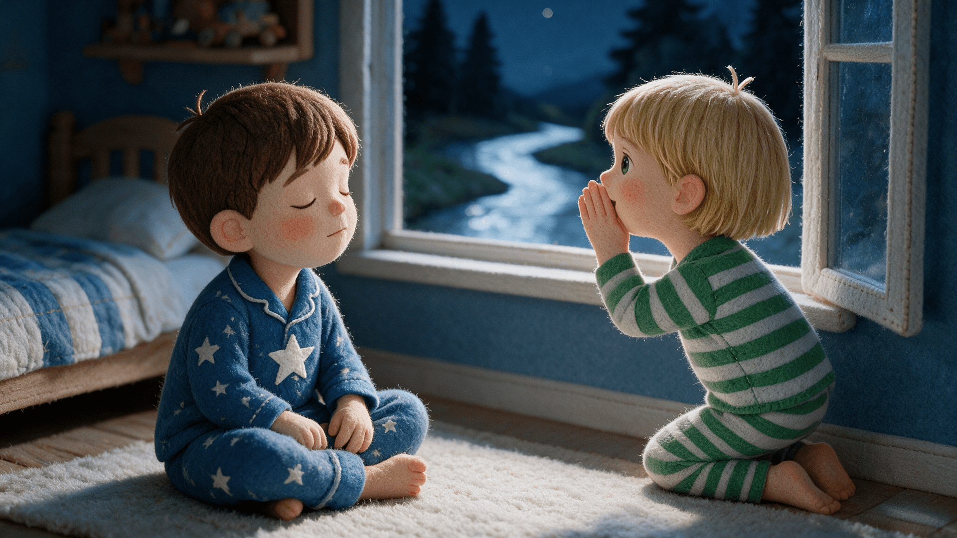 Ilustración de la escena 3: Cuando el mundo se va a dormir