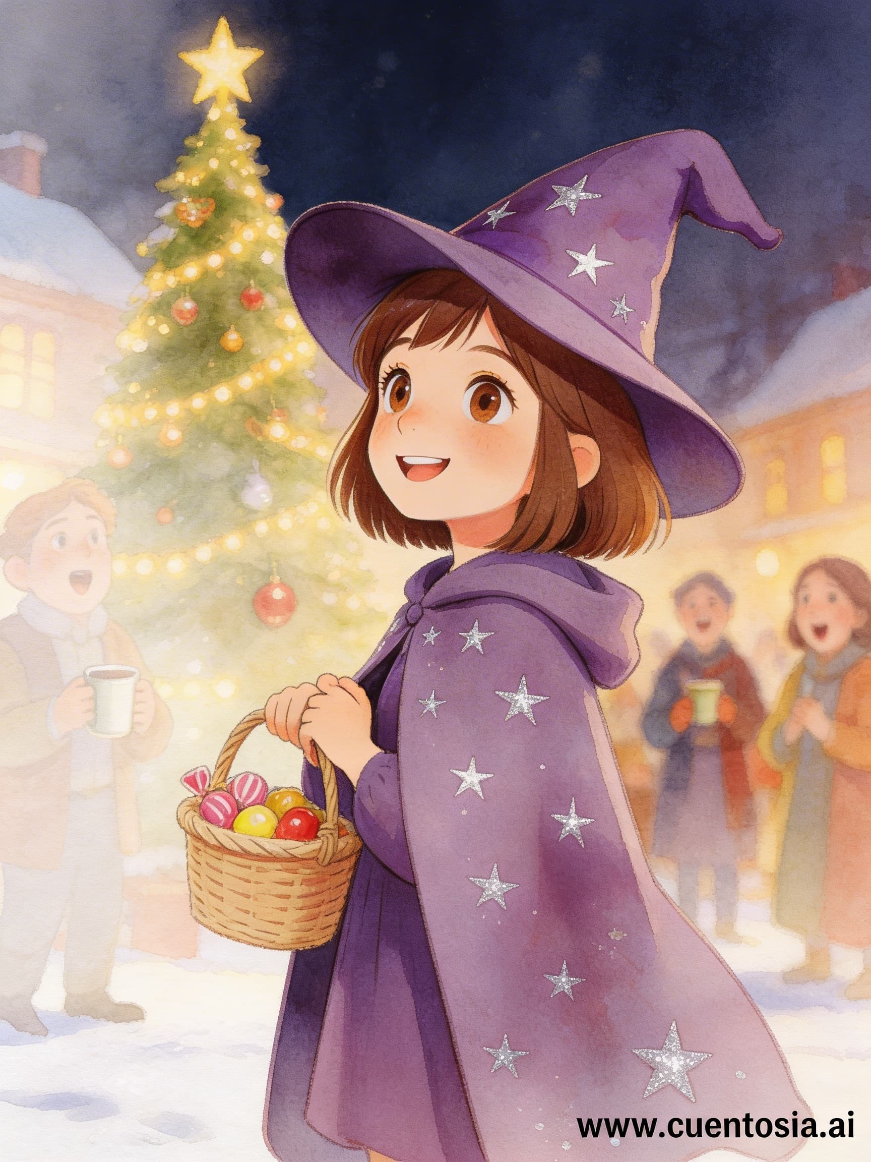 Contraportada: Luna y la estrella de Navidad