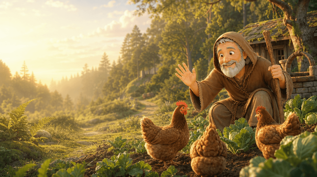 Ilustración de la escena 1: La leyenda del Camino de Santiago: Pelayo y las luces del bosque