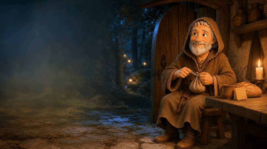 Ilustración de la escena 3: La leyenda del Camino de Santiago: Pelayo y las luces del bosque