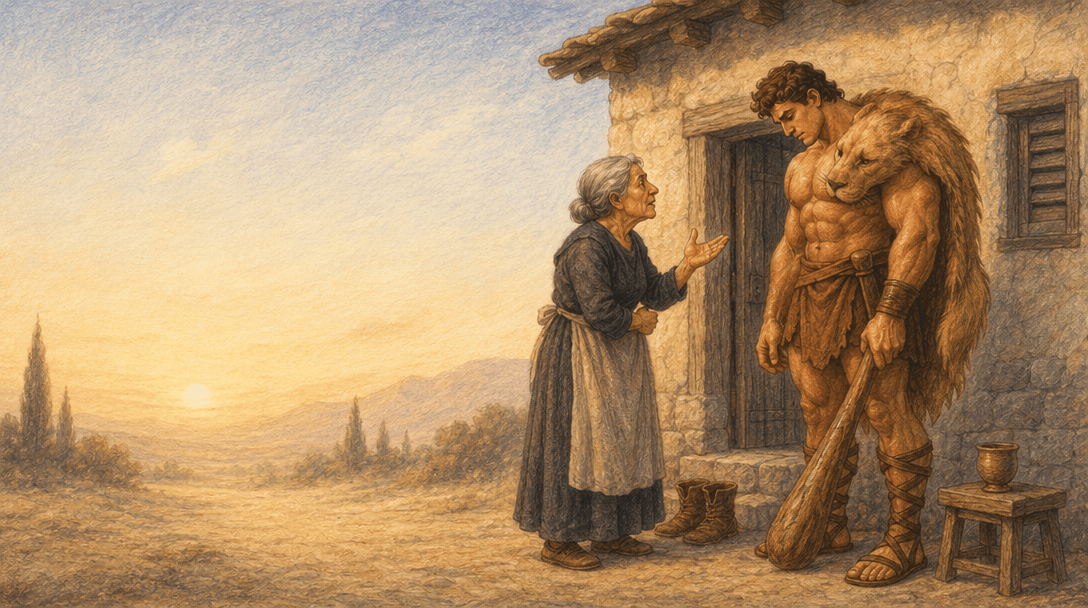 Ilustración de la escena 7: La taberna de Hércules