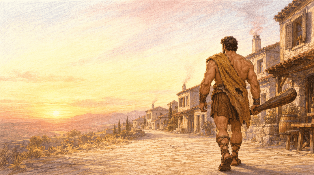 Ilustración de la escena 9: La taberna de Hércules