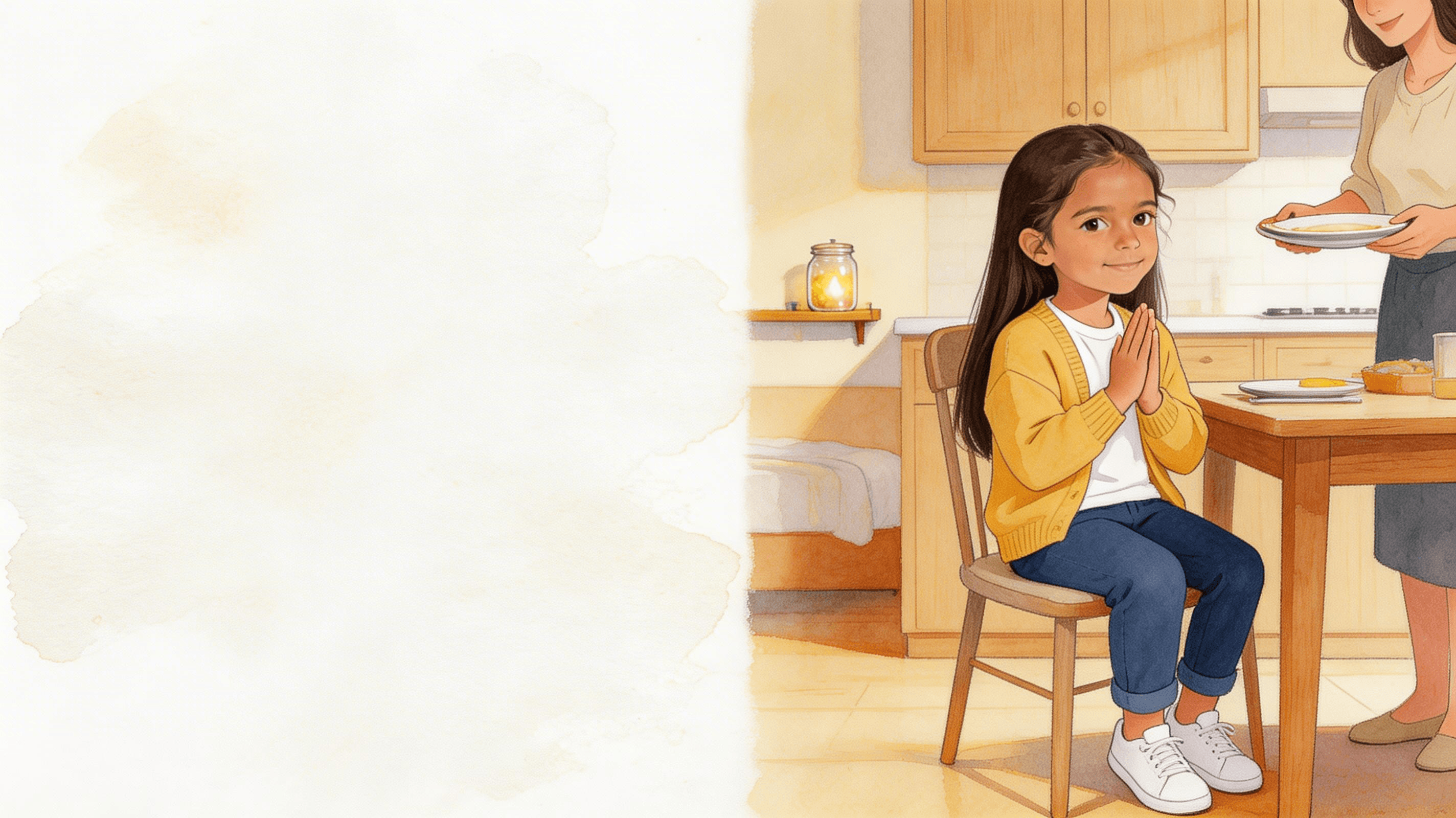 Ilustración de la escena 3: Alba y el tarro de las cosas bonitas