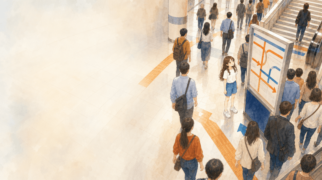 Illustration de la scène 6: Emma voyage en métro pour la première fois
