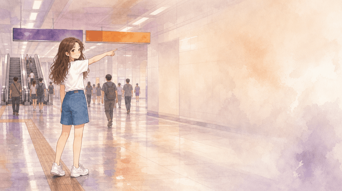 Illustration de la scène 7: Emma voyage en métro pour la première fois