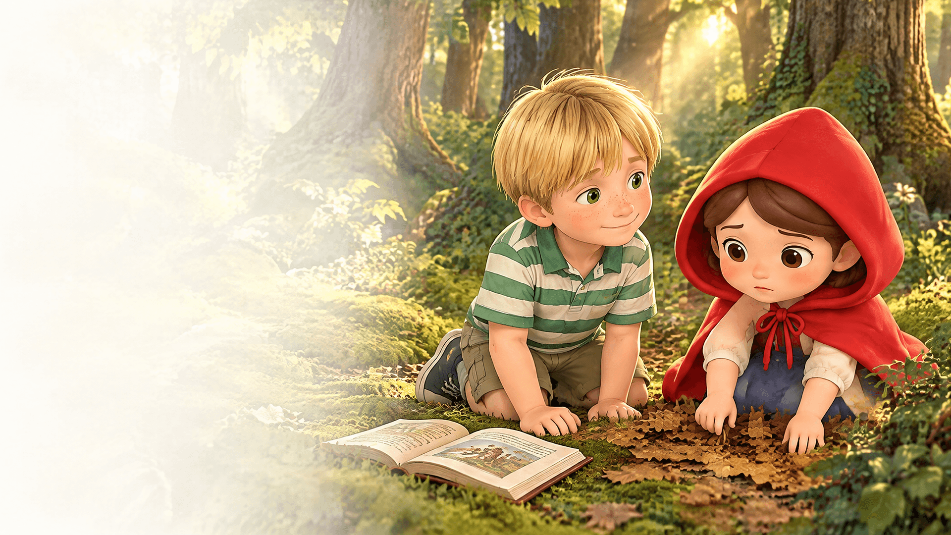 Ilustración de la escena 1: Leo y la merienda perdida