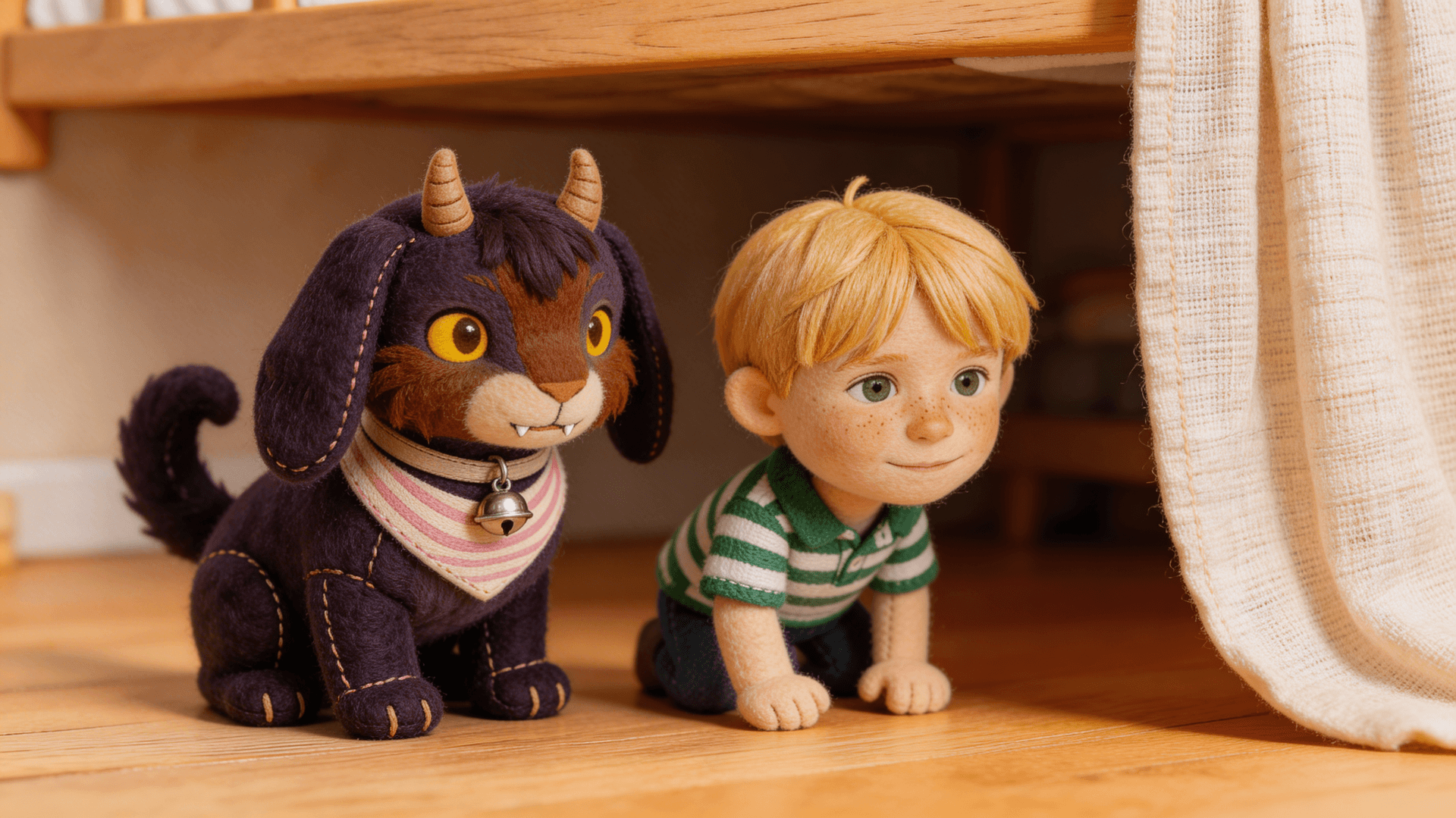 Ilustración de la escena 7: Leo y el monstruo que tenía miedo