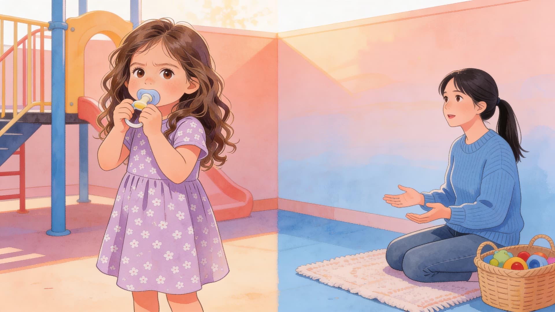Ilustración de la escena 2: Emma y el hada de chupetes