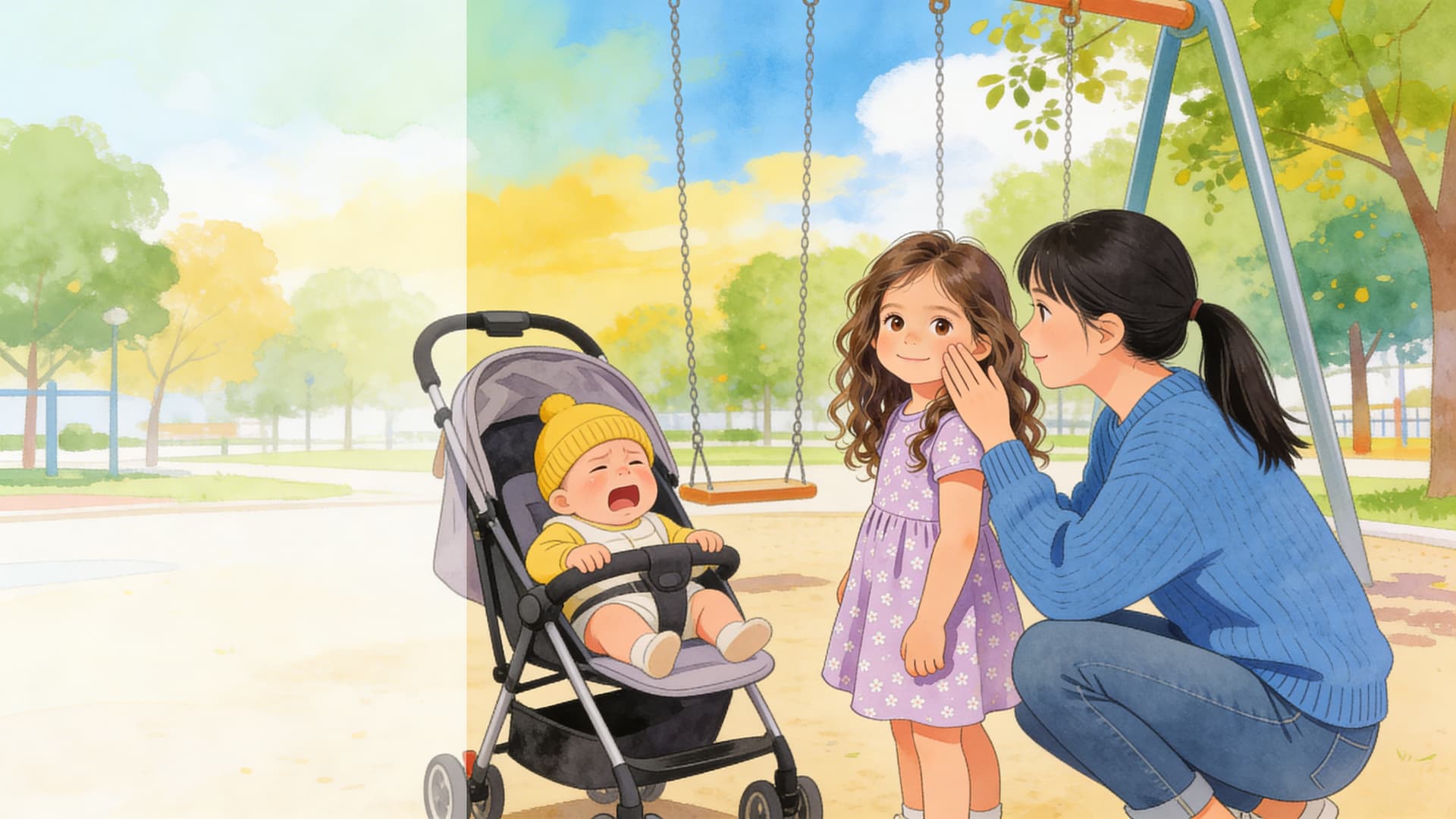 Ilustración de la escena 3: Emma y el hada de chupetes