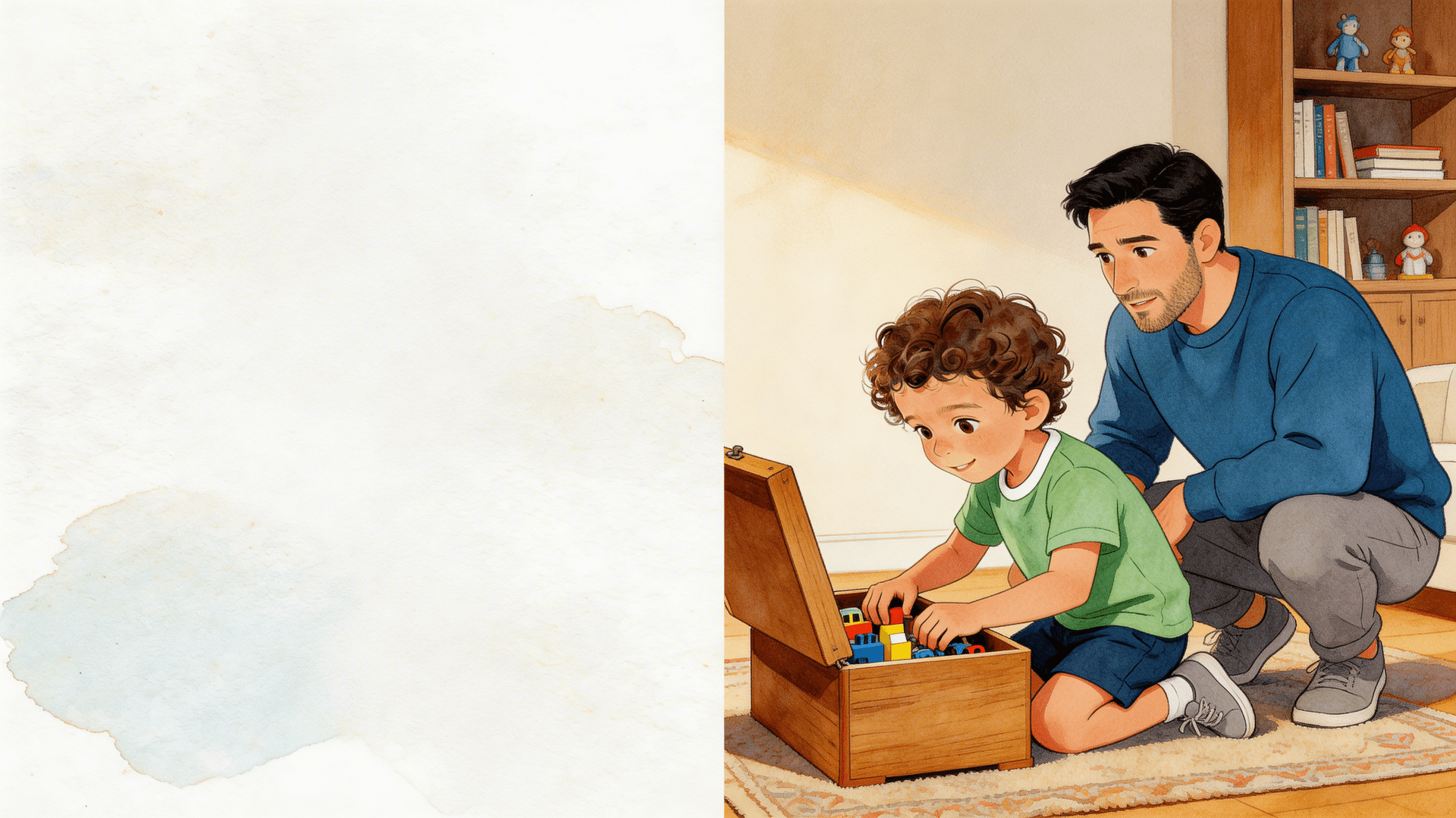 Ilustración de la escena 3: Mateo y las dos casas