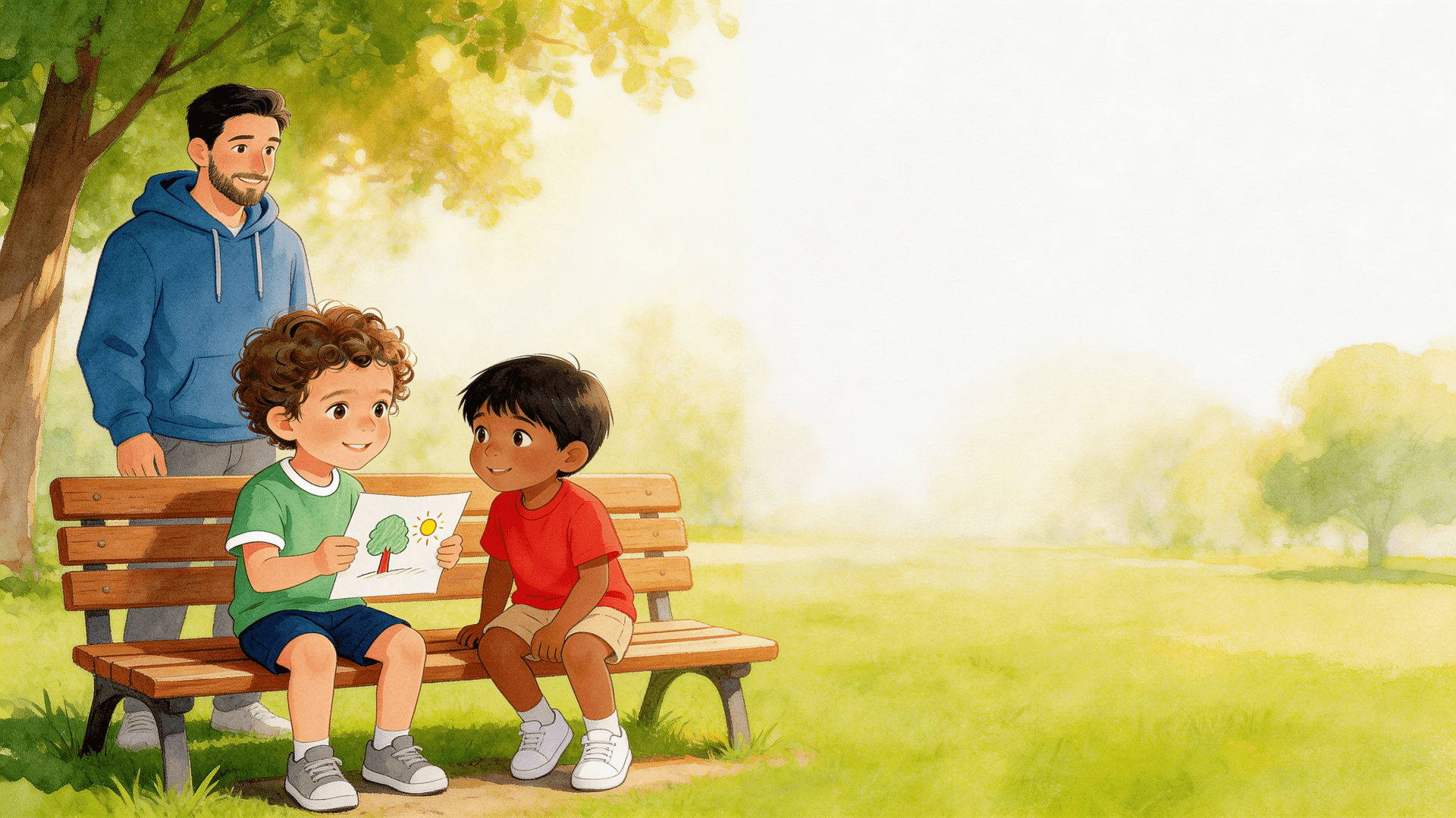 Ilustración de la escena 4: Mateo y las dos casas