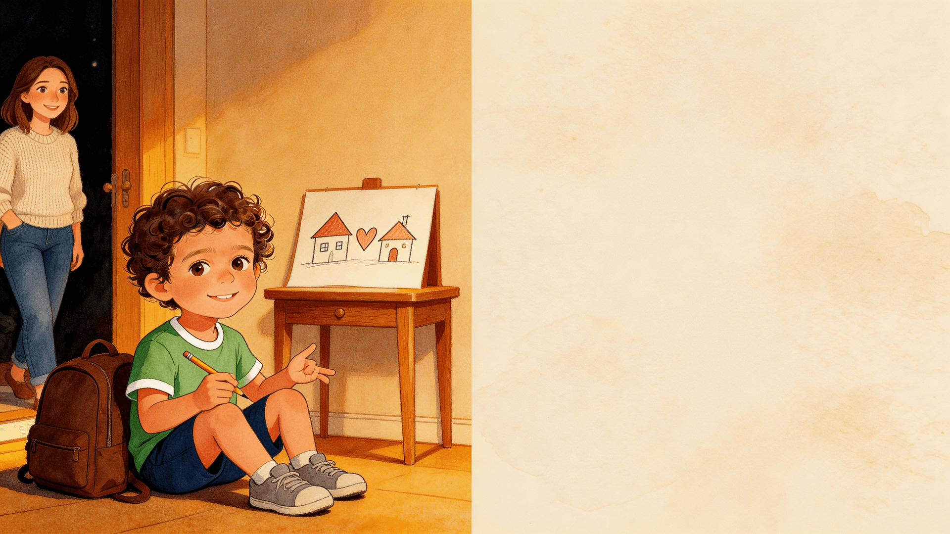 Ilustración de la escena 6: Mateo y las dos casas