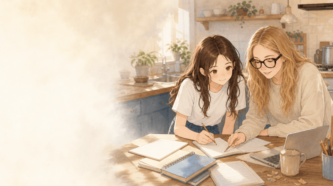 Illustration de la scène 2: Emma écrit son premier livre