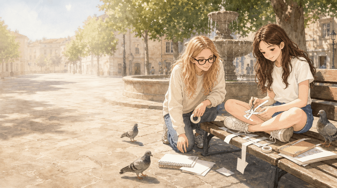 Illustration de la scène 6: Emma écrit son premier livre