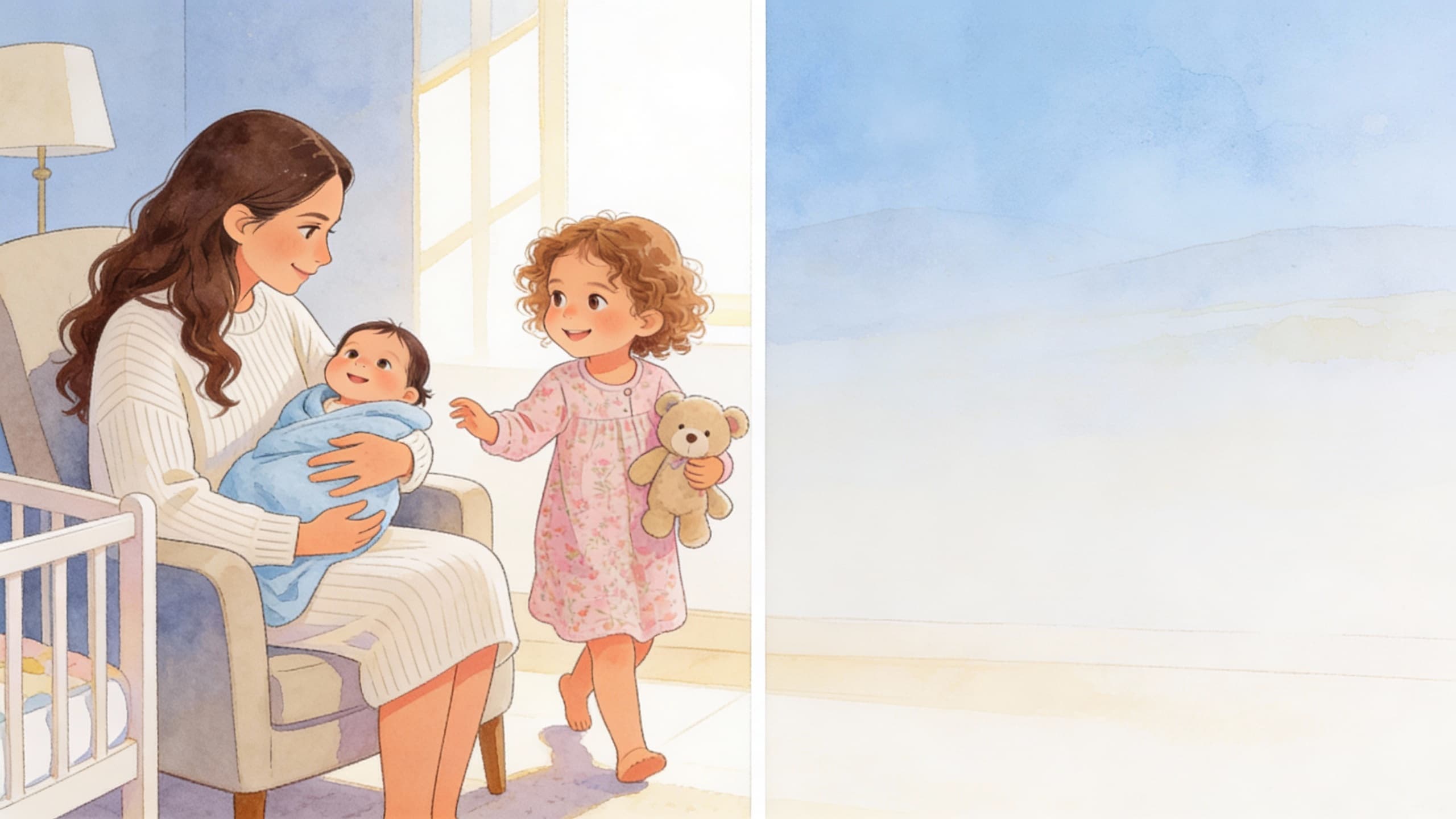 Ilustración de la escena 4: El día que me convertí en hermana mayor