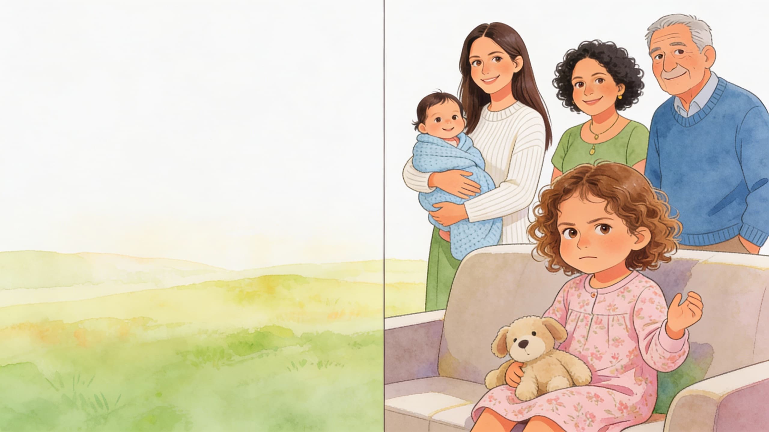Ilustración de la escena 5: El día que me convertí en hermana mayor