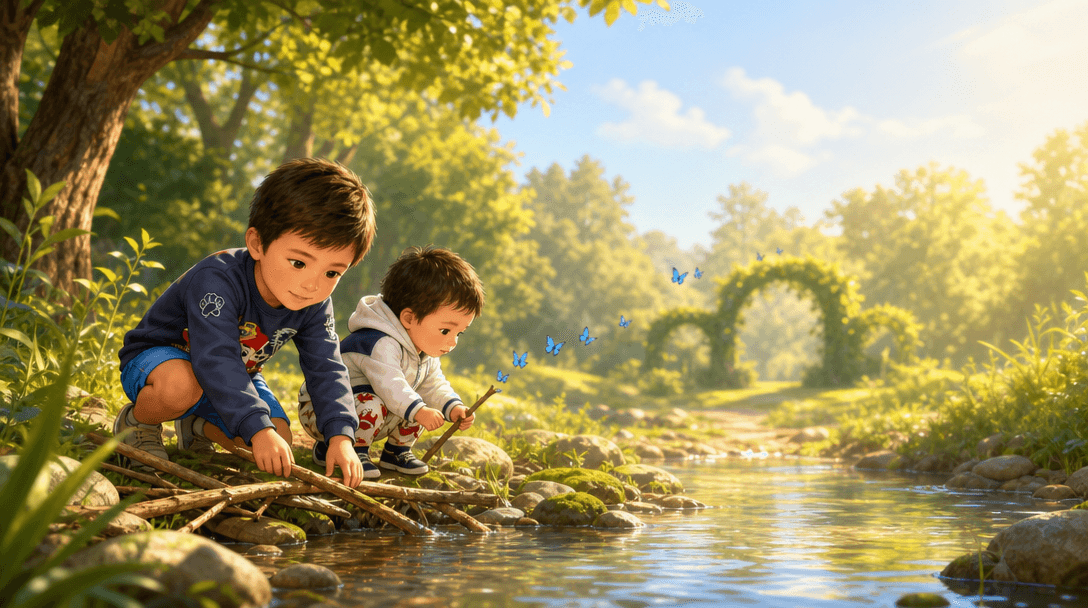Ilustración de la escena 4: La gran aventura de Mathias: el tesoro de la amistad