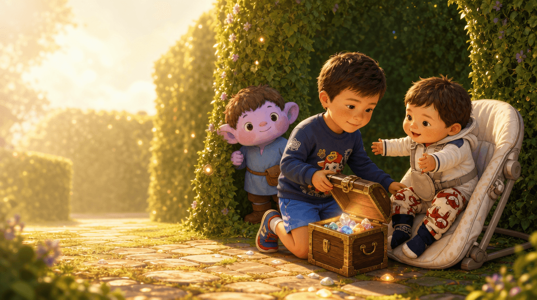 Ilustración de la escena 5: La gran aventura de Mathias: el tesoro de la amistad
