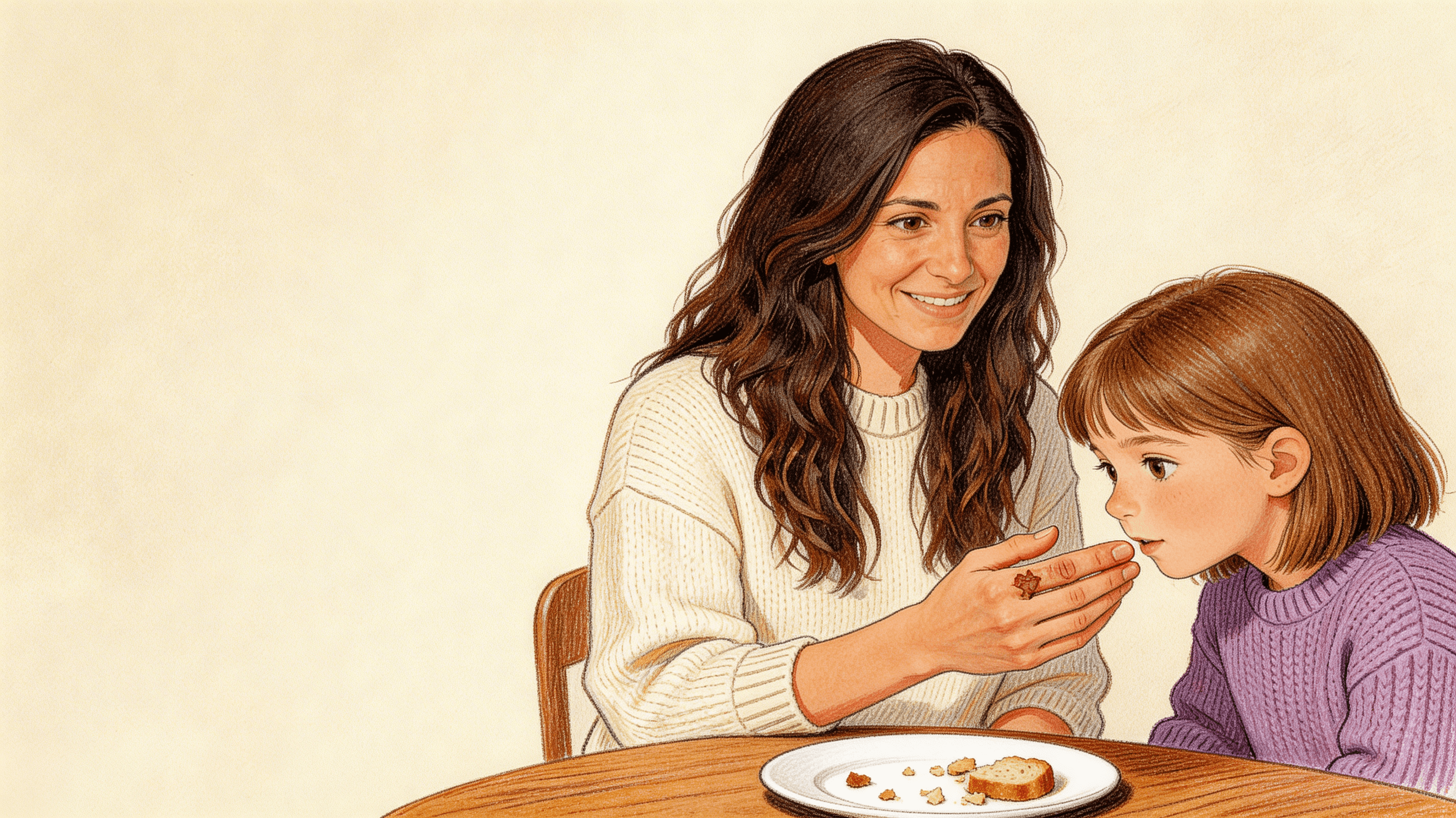 Ilustración de la escena 3: Las manos de mamá