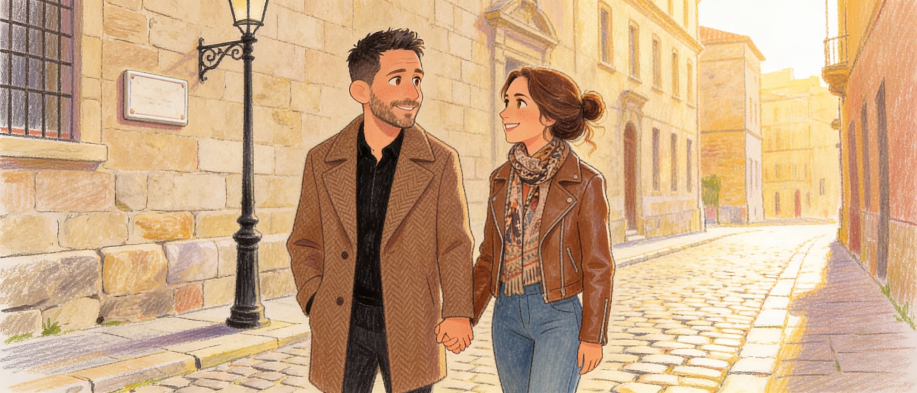 Ilustración de la escena 1: Latido de la Piedra: Una historia de amor en Toledo