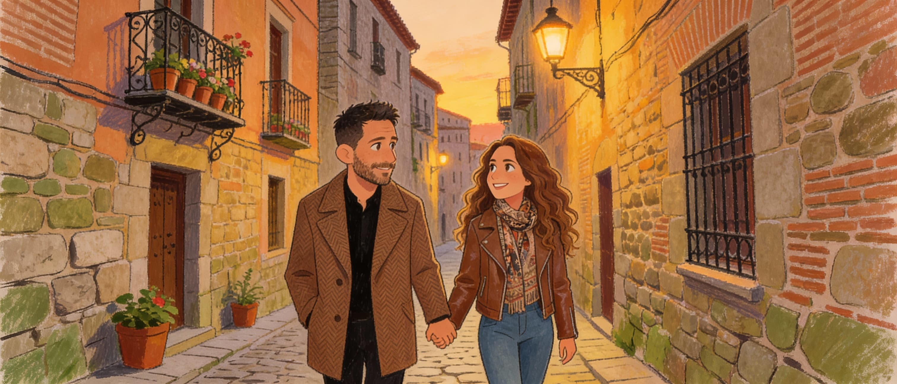 Ilustración de la escena 7: Latido de la Piedra: Una historia de amor en Toledo