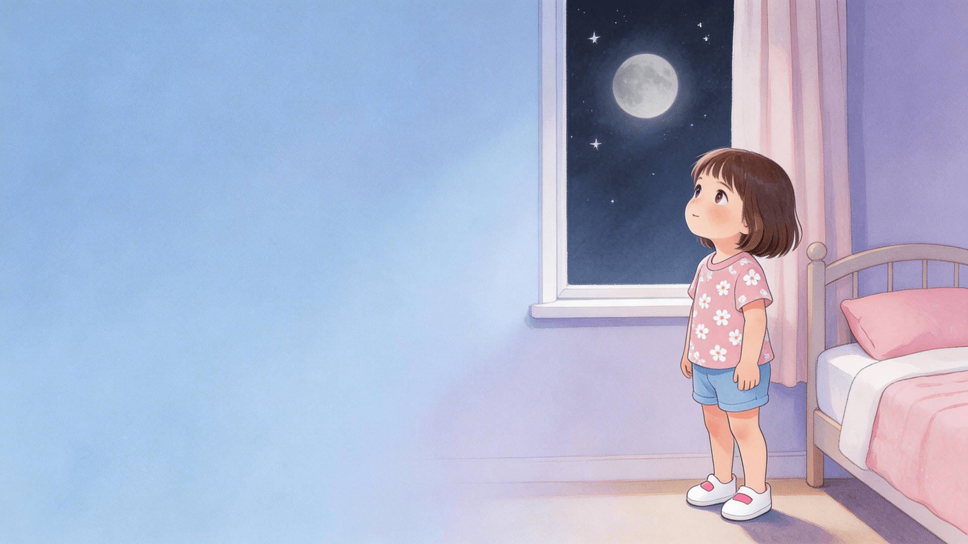 Ilustración de la escena 1: La luna que perdió su brillo