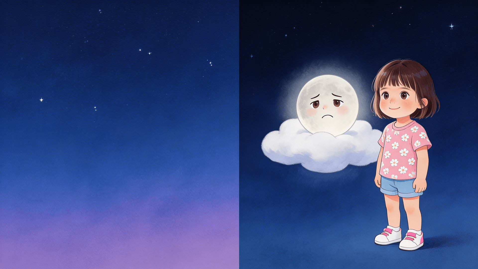 Ilustración de la escena 3: La luna que perdió su brillo