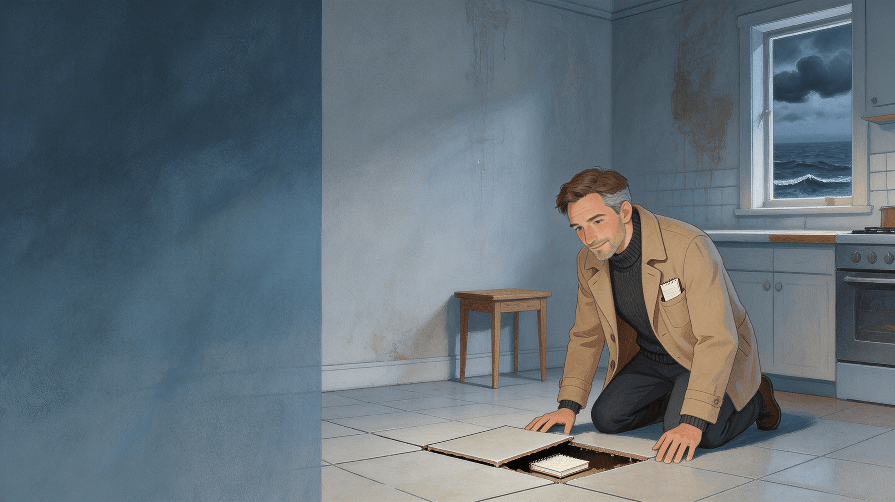Ilustración de la escena 1: Las sombras del faro de Punta Negra