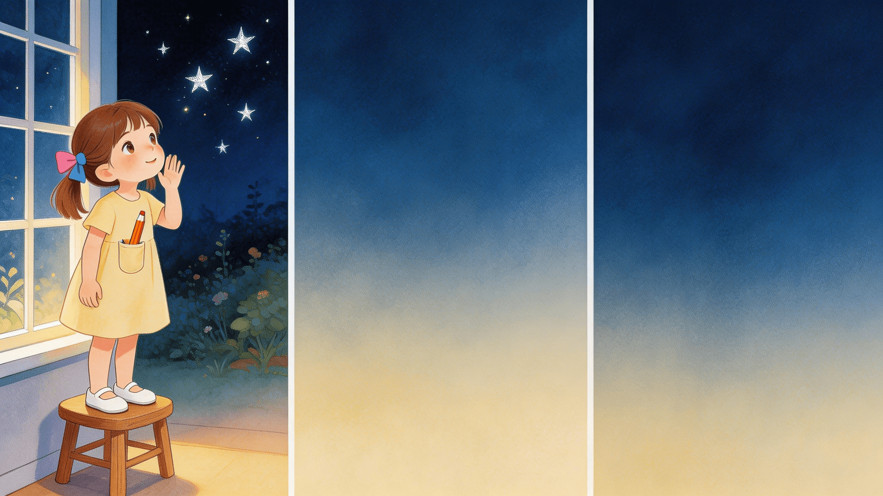 Ilustración de la escena 2: Las estrellas que mamá encendía cada noche