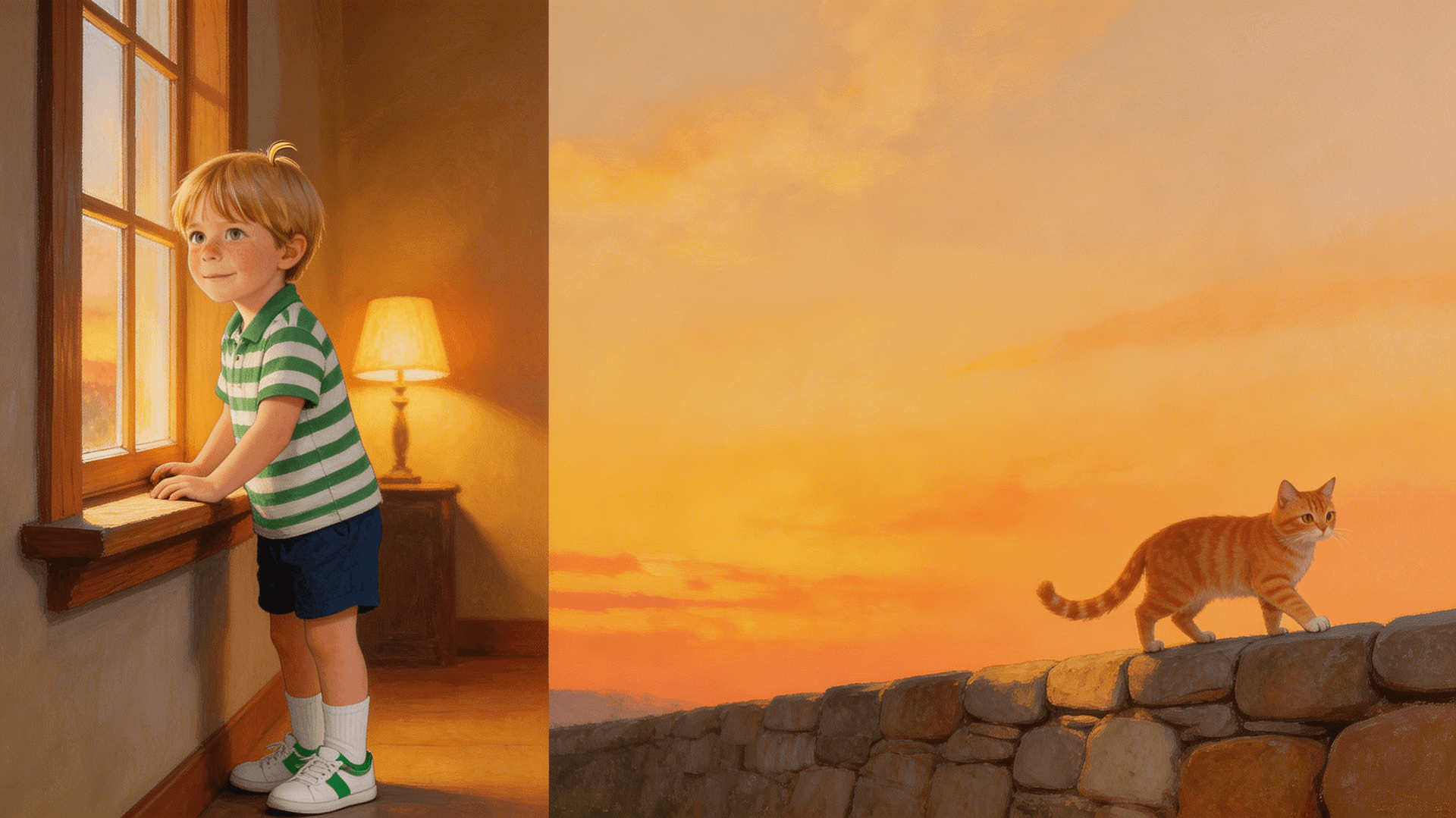 Ilustración de la escena 4: Leo y la casa que no conoce
