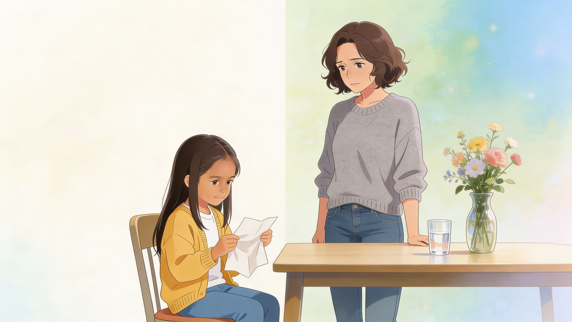 Ilustración de la escena 3: Alba y el pez que ya no nada
