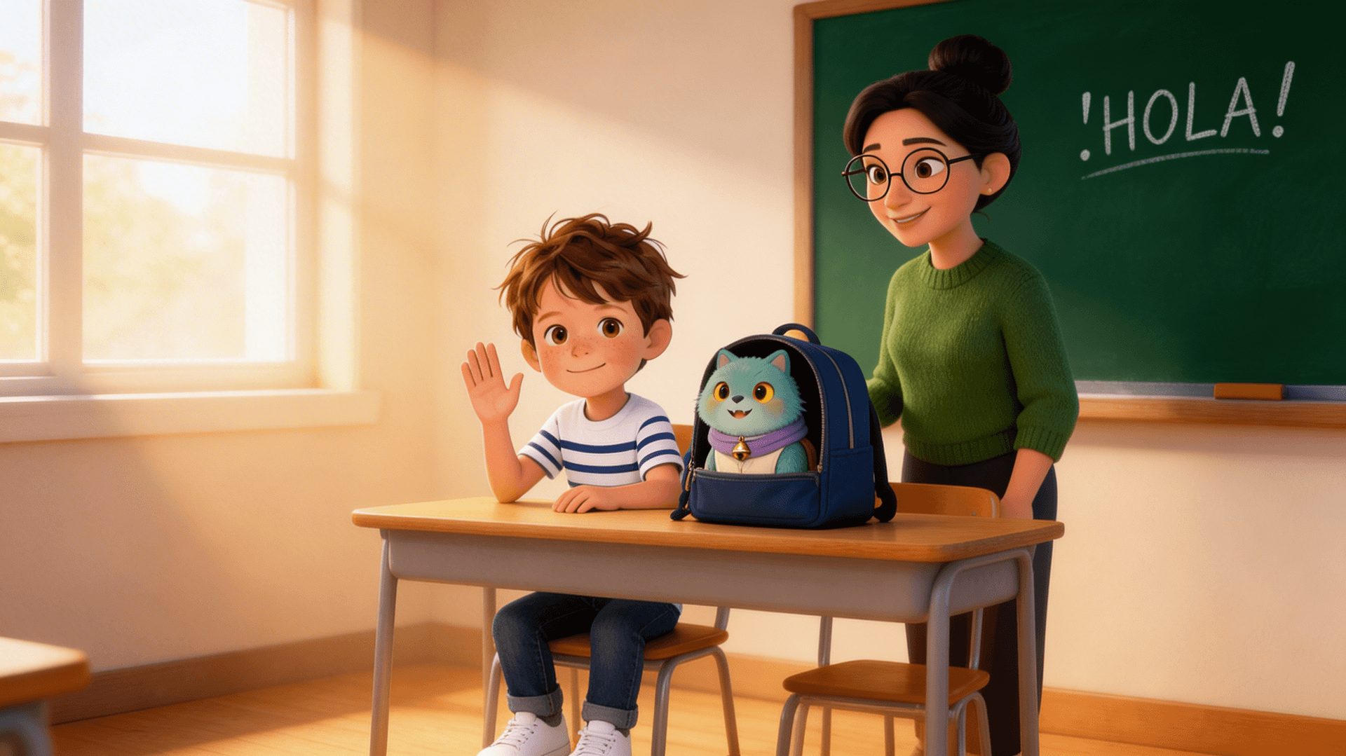 Ilustración de la escena 3: El monstruo que se comía los miedos