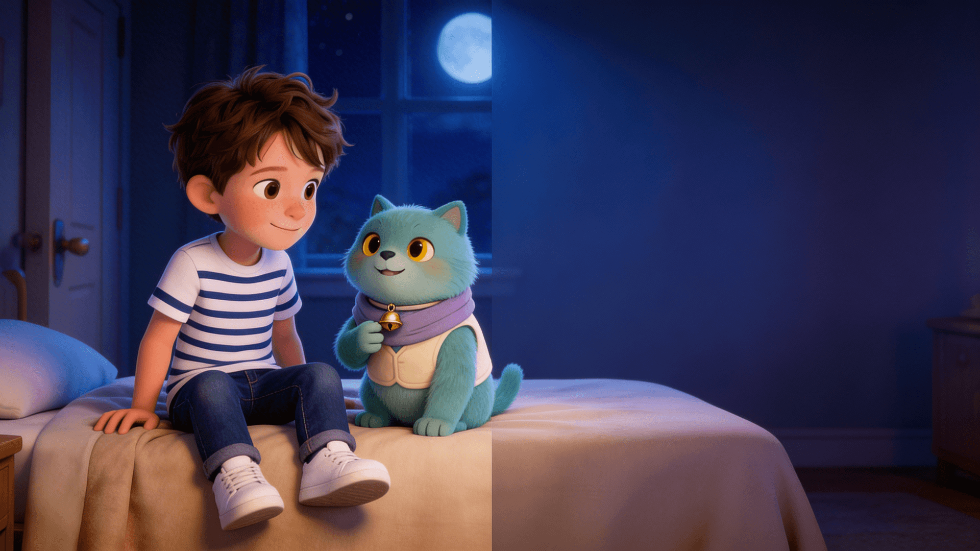 Ilustración de la escena 6: El monstruo que se comía los miedos