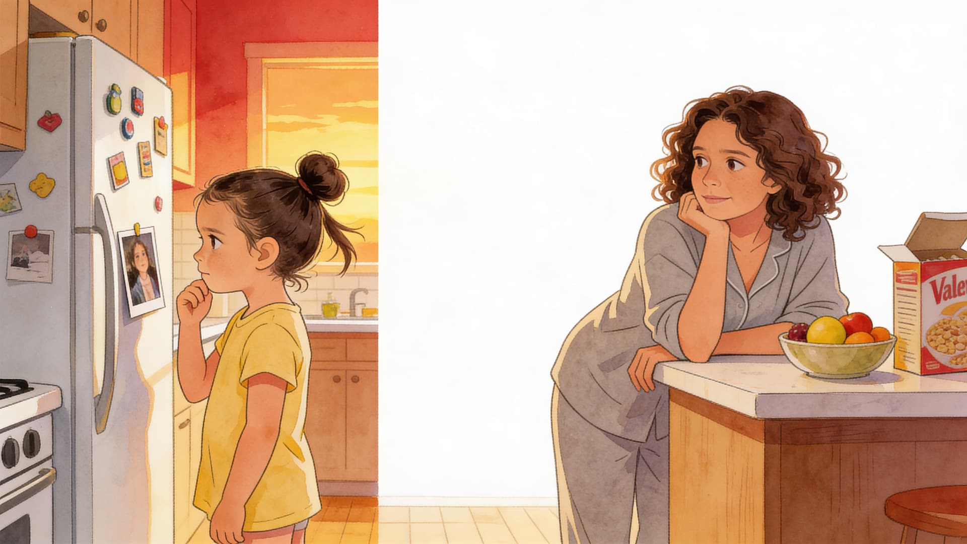 Ilustración de la escena 4: Valentina, ¿dónde está mi chupete?