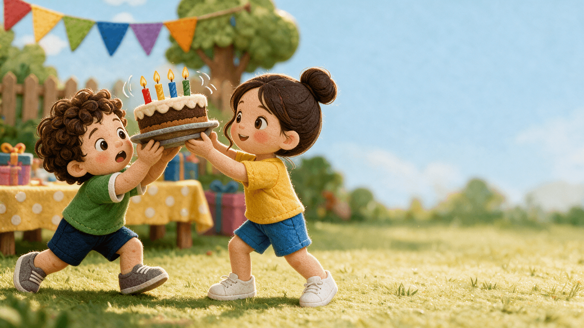 Ilustración de la escena 2: La fiesta de esperar el turno