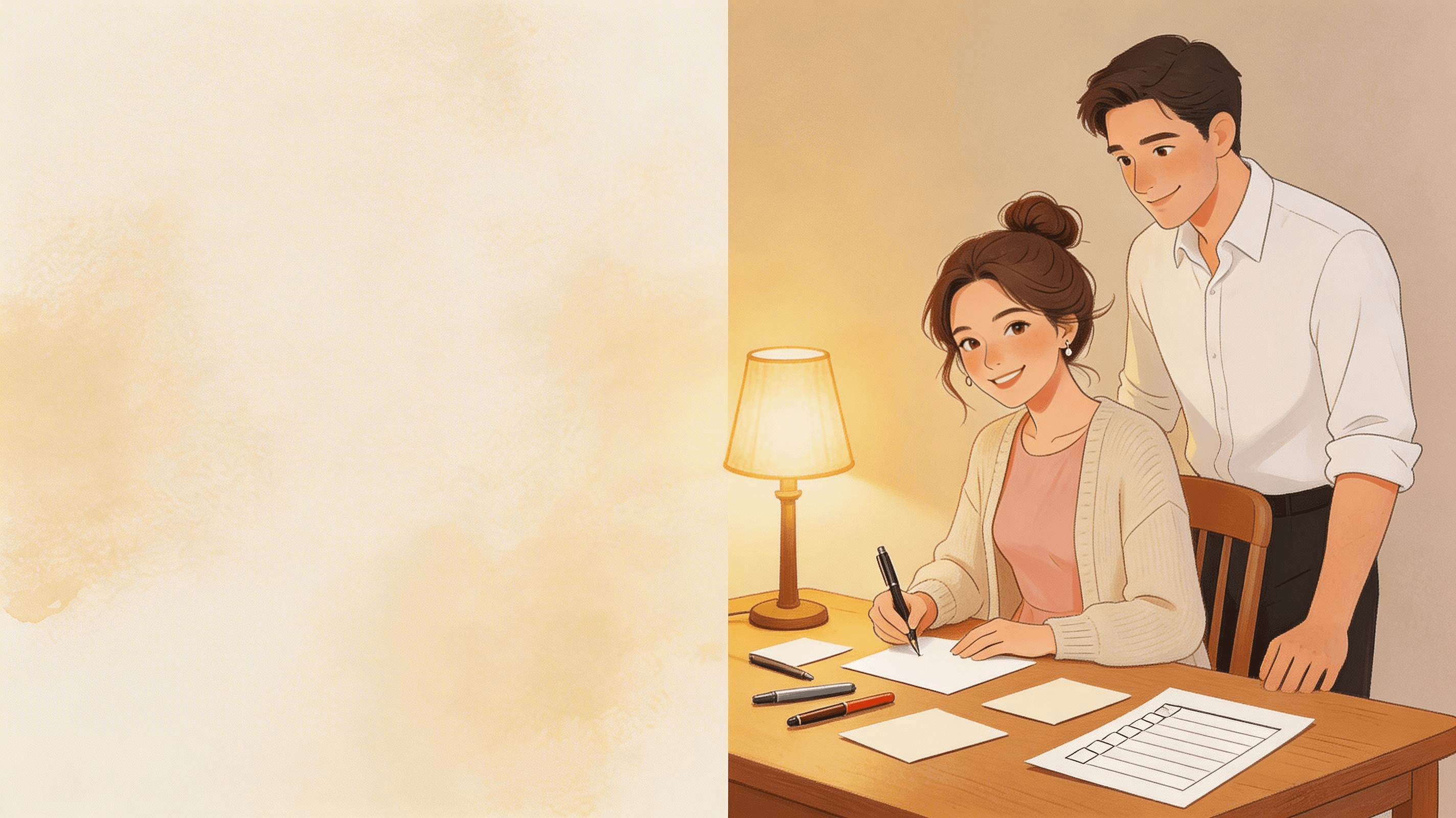 Ilustración de la escena 5: El día que todo empezó con un sí