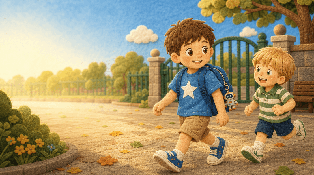 Ilustración de la escena 1: La vuelta al cole tras las vacaciones