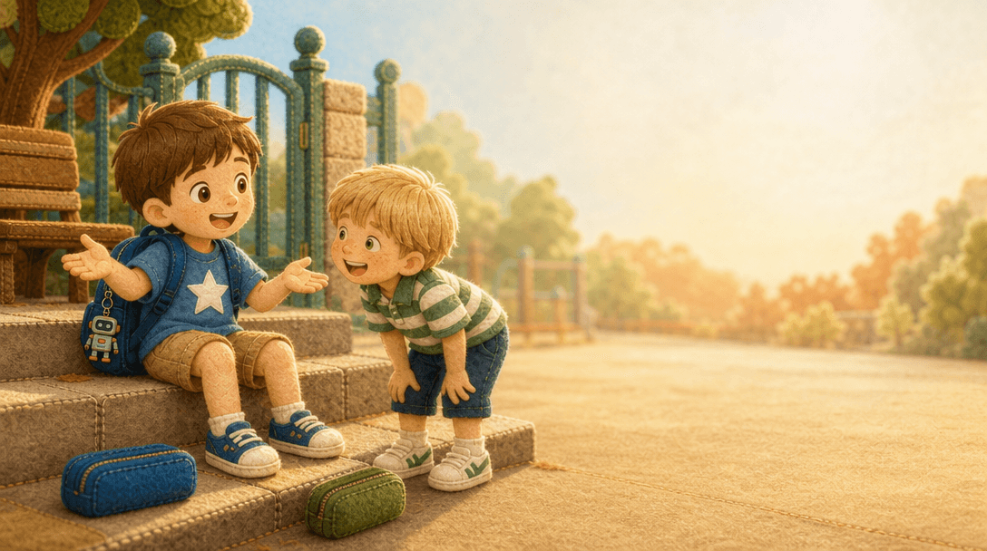Ilustración de la escena 2: La vuelta al cole tras las vacaciones